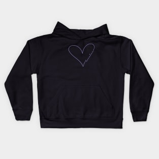 Borahae - purple heart - BTS Kids Hoodie